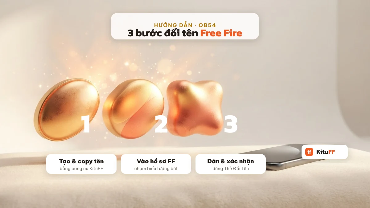 Hướng dẫn 3 bước đổi tên Free Fire trên điện thoại